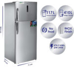 ثلاجة سوبر جنرال 18.6 سعة 538 لتر فضي - Image 3