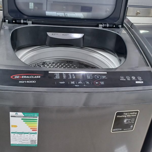 غساله جنرال كلاس ١٤كيلو اوتوماتيك فتحه علويه استيل