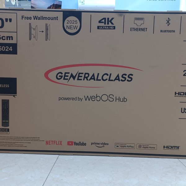 شاشه جنرال كلاس ٥٠بوصه سمارت4kنتفلكس شاهد يوتيوب رسيفر داخلي تحدث صوتي