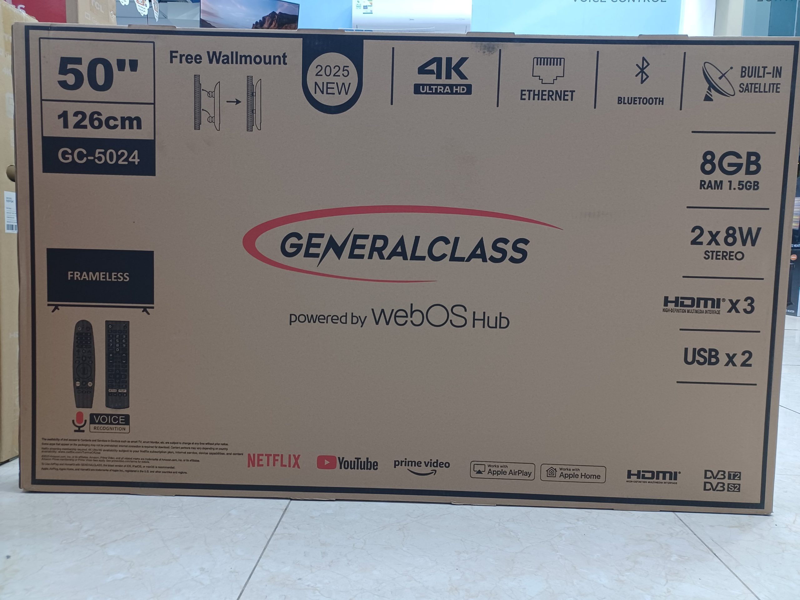 2026/01/JPEG_20260125_223317_3804940381814414707-scaled.jpg شاشه جنرال كلاس ٥٠بوصه سمارت4kنتفلكس شاهد يوتيوب رسيفر داخلي تحدث صوتي - Image 1